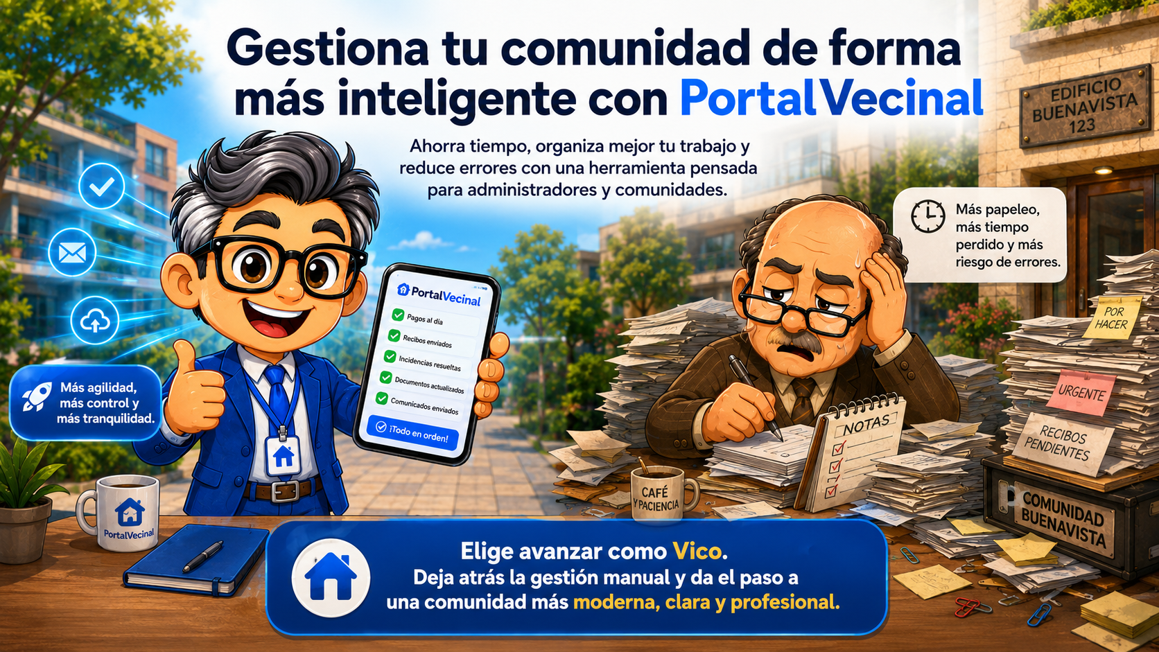 Elige una forma más moderna de administrar tu comunidad con PortalVecinal.